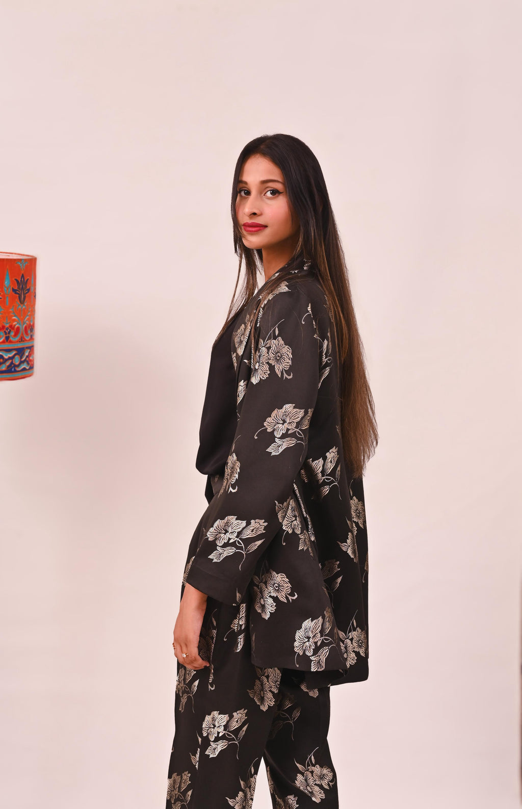 Midnight Bloom Silk Ensemble