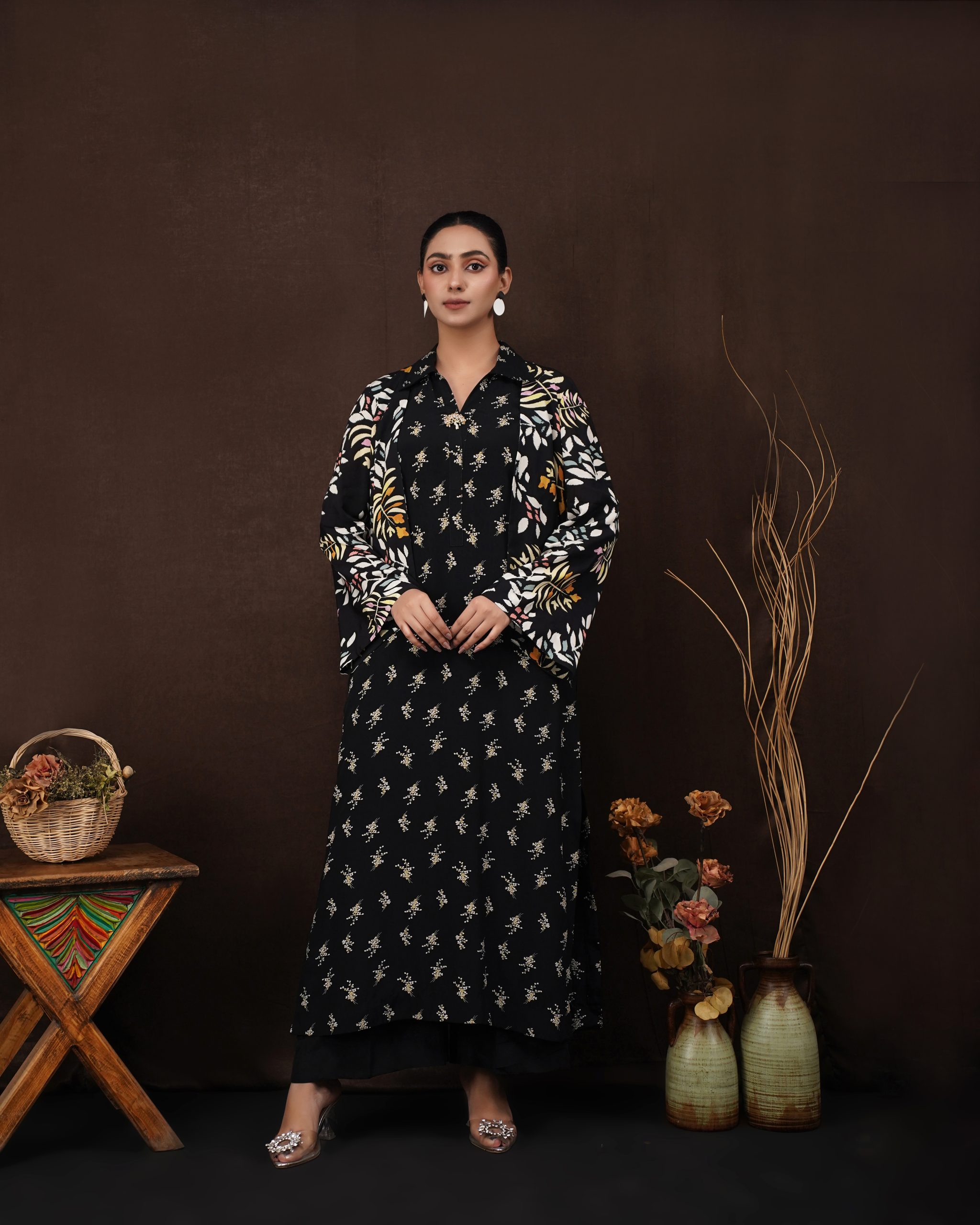 Floral Printed 2-Piece Co-ord Set with Jacket